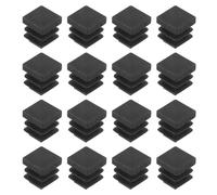 QUARKZMAN 56pcs Tapones de Plástico Cuadrados, 13x13mm Tapón Negro Plástico para Cubrir Tubos de 9-11mm de Diámetro Inserto Protector de Pies para Patas de Muebles Sillas Mesas Estante