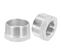 QUARKZMAN 5Pcs 1-1/2" Macho NPT a 1" Hembra NPT 304 Acero Inoxidable Reductor Hexagonal Bushing, Adaptador De Tubo De Fundición Reductor Para Sistemas Industriales, Petróleo/Gas, Agua