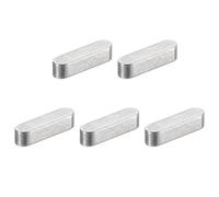 QUARKZMAN 5Pcs Llave de pluma de extremo redondo, 4x4x16mm Acero inoxidable Profesional Stock de llave de eje paralelo para la industria mecánica