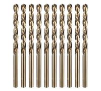 QUARKZMAN 5pcs M35 Cobalto Brocas Helicoidal 4.8mm(3/16") Diámetro Acero de Alta Velocidad Brocas Métrica con Recubrimiento de Titanio para Taladrar Metales Duros Acero Inoxidable Fundido