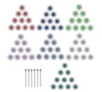 QUARKZMAN 60 Piezas De Juego De Discos De Cerdas Radiales 1" 80-1000 Grano Kit De Cepillo Abrasivo Para Detalles Rueda De Pulido Para Joyería Limpieza Y Pulido Con 6 Pcs De Vástago De 1/8"