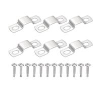 QUARKZMAN 6Pcs Abrazadera En Forma De U Para Tubo Cuadrado 20x10mm | Soporte En Forma De U De Acero Inoxidable 304, Abrazadera De Correa Cuadrada, Con Tornillos Autoperforantes Phillips
