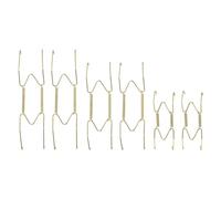 QUARKZMAN 6uds Placa Perchas Decorativas Pared Placa Perchas Placa Soportes Pared Ganchos para Decorativo Platos 4 Pulgadas/6 Pulgadas/8 Pulgadas Dorado