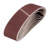 QUARKZMAN 76mm x 610mm Bandas de Lija Set, 10pcs Cintas Abrasivas 60 Grano Correa para Lijadoras Óxido Aluminio para Carpintería Pulido de Metal Afilador de Cuchillo