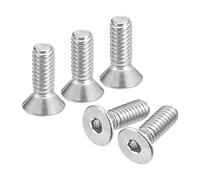 QUARKZMAN #8-32x1/2" Plana Avellanada Hueca Cabeza Tornillos, 50uds 304 Inoxidable Acero Hexagonal Zócalo Plana Cabeza Tornillos, Completa Rosca, Avellanados Pernos
