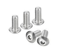 QUARKZMAN #8-32x3/8" Botón Hueca Cabeza Tornillos, 50uds 304 Inoxidable Acero Sujetadores Hexagonal Pernos Tornillos, Completa Rosca Hexagonal Accionamiento Tornillos