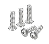 QUARKZMAN #8-32x5/8" Botón Hueca Cabeza Tornillos, 100uds 304 Inoxidable Acero Sujetadores Hexagonal Pernos Tornillos, Completa Rosca Hexagonal Accionamiento Tornillos