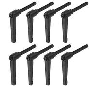 QUARKZMAN 8uds Ajustable Sujeción Palanca Manijas M8 x 60mm Macho Rosca Perno Perillas Giratorio Tornillo Bloqueo Rápida Liberación Trinquete Pulsador Botón Mango, Negro