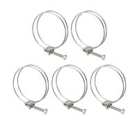 QUARKZMAN Abrazaderas Manguera Alambre Doble 5 93-100mm Acero Inox. | Plateado, Ajustables con Tornillo M8, Fijador de Unión de Fontanería, para Colección de Polvo Piscina Estanque