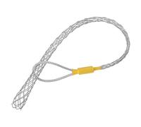 QUARKZMAN Agarre de Tracción de Cable 1.7 pies Tirador de Malla de Alambre Calcetines de Agarre Cabeza Única de Acero Galvanizado Cubierta de Red Suave Para Cable 20-25mm Amarillo