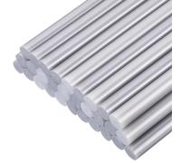 QUARKZMAN Barras de Pegamento Caliente, 11x100mm, 30Pcs Mini Palos de Pegamento Termofusible, Ideal para Bricolaje, Manualidades, Plata Metalizada