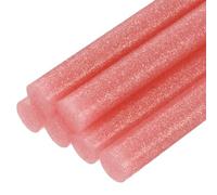 QUARKZMAN Barras de Pegamento Caliente, 11x100mm, 6Pcs Mini Palos de Pegamento Termofusible, Ideal para Bricolaje, Manualidades, Brillo Rojo Brillante