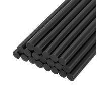 QUARKZMAN Barras de Pegamento Termofusible, 200mm de Largo x 11mm de Diámetro para Pistola de Pegamento Caliente, Perfectas para Proyectos de Manualidades, Color Negro, 20 Unidades