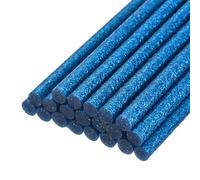 QUARKZMAN Barras de Pegamento Termofusible, 200mm de Largo x 11mm de Diámetro para Pistola de Pegamento Caliente, Perfecto para Proyectos de Manualidades, Brillo Azul Brillante, 20 Unidades