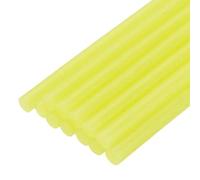 QUARKZMAN Barras de Pegamento Termofusible Mini para Pistola de Pegamento 0,27 Pulgadas x 8 Pulgadas Brillo Amarillo 12 Piezas