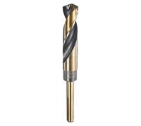 QUARKZMAN Brocas Helicoidal 18mm de Diámetro Acero de Alta Velocidad 4341 Brocas Métricas 3/8" Vástago 5.9" Longitud Recubrimiento Óxido Negro y Dorado para Perforar Metal Duro, Acero Aleado