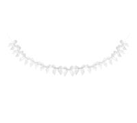 QUARKZMAN Cadena De Guirnalda De Moños Blancos Decoración Moños 13 Pcs|1 De Satén Preensartados Para Decoración De Cumpleaños Boda Aniversario Graduación
