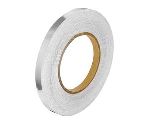 QUARKZMAN Cinta autoadhesiva de PVC para suelos, baldosas, líneas plateadas, efecto espejo metálico, 1 cm x 50 m, para decoración de juntas de suelo y pared, impermeable, para cocina