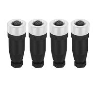 QUARKZMAN Conector Circular M12 Hembra 8 Pines, 4 Pcs Conector Circular Impermeable IP67 Para Redes Instrumentos Computadora