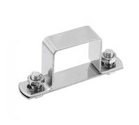 QUARKZMAN Conector U-Forma Soporte, 40mm x 40mm 304 Inoxidable Acero Barra Seguridad Apoyo Soportes para Puerta Ventana Cobertizo Cerrado Barra Soporte Puente Canal, Paquete de 1