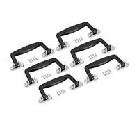 QUARKZMAN Equipaje Asas, 6 uds 130 mm/5,12 Pulgadas Plástico Pull Asa Maleta Estuche Reemplazo Asas con Tornillos para Estuche Maleta Caja-Herramientas, Negro