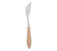 QUARKZMAN Espátula Inclinada de Acero Inoxidable para Pintura No.14 con Mango de Madera de Haya para Mezclar y Extender Pintura al Óleo y Acrílica en Lienzo