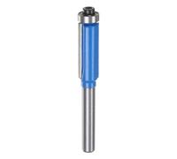 QUARKZMAN Fresas de Corte al Ras con Cojinete Superior, Vástago de 6 mm, Diámetro de Corte de 3/8", Profundidad de Corte de 1", Fresas de Corte al Ras Recta, Azul