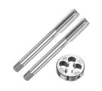 QUARKZMAN Juego de 3 Piezas de Machos y Terrajas, Métrica M8 x 0.75, Herramienta de Roscado, Kit de Machos y Terrajas para Reparación de Roscas de Tuercas y Tornillos