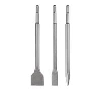 QUARKZMAN Juego de cinceles para azulejos SDS-PLUS de 3 piezas | que incluye un cincel puntiagudo de 14 mm y dos cinceles planos de 20 mm/40 mm Cincel universal