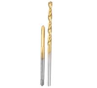QUARKZMAN Juego De Machos Y barrenas, 1Pcs M3 x 0.5 Macho De Roscar Métrico De Canal Recto Y 1Pcs barrena Espiral De 2.5mm, Recubierto De Titanio HSS-6542 Kit De Herramientas Para Roscar