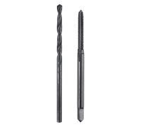 QUARKZMAN Juego de Machos y Brocas, 1pcs 4-40 UNC Machos de Roscar Rectos y 1pcs 2.3mm brocas Helicoidales, Óxido Negro HSS-6542 Herramienta Roscado Kit