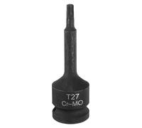 QUARKZMAN Llave de Vaso de Punta Torx T27 de 1/2" de Accionamiento de 6 Puntos Adaptador de Vaso de Destornillador de Estrella Torx de Acero Cr-Mo Alargado