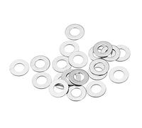 QUARKZMAN M3 304 Inoxidable Acero Planas Arandelas, 20uds 3x6x0,5mm Ultra Delgado Plano Espaciadores para Tornillo Perno, Electrónica Reparación, Automoción