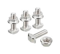 QUARKZMAN M5*12 Conjunto de Tornillos de Cabeza de Martillo, 20pcs Perno de Caída en Ranura en T Deslizantes T-Nut con 20pcs Tuercas Hexagonales de Brida para Serie 20 Aluminio Perfil