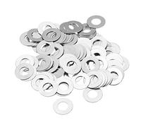 QUARKZMAN M6 304 Inoxidable Acero Planas Arandelas, 100uds 6x12x0,3mm Ultra Delgado Plano Espaciadores para Tornillo Perno, Electrónica Reparación, Automoción