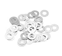 QUARKZMAN M6 304 Inoxidable Acero Planas Arandelas, 50uds 6x12x0,3mm Ultra Delgado Plano Espaciadores para Tornillo Perno, Electrónica Reparación, Automoción