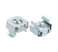 QUARKZMAN M8 x 1,25mm Jaula Tuerca, 5uds A Presión Jaula Tuerca, Carbono Acero Galvanizada Métrica Tuerca para Servidor Estante Gabinete, Plata