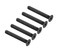 QUARKZMAN M8 x 60mm Hexagonal Zócalo Plano Cabeza Avellanado Tornillos x 5uds 10.9 Aleación Acero Hueca Cabeza Tornillos Pernos para Maquinaria y Muebles, [Negro]