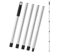 QUARKZMAN Mango De Recambio Para Fregona Giratoria 5 Secciones De 76 A 184 Cm Mango De Recambio Fácil De Escurrir Con Junta De Tornillo Para Limpiar Suelos Negro (Cabeza Y Base No Incluidos)
