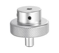 QUARKZMAN Manivela de Aluminio de Aleación de 40 Mm Od y 4 Mm Id para Torno Con Mango Giratorio, Manivela de Fresadora de Aluminio Con Llave y 2 Tornillos para Torno de Fresado, Plateado