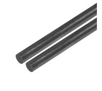 QUARKZMAN Paquete de 2 Varilla de Agitación de Grafito Negro para Electrodo | Cilindro de Barra de Carbono de 305x6mm, Fundición, Crisoles, Varilla de Grafito