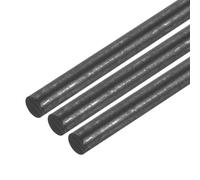 QUARKZMAN Paquete de 3 Varilla de Agitación de Grafito Negro para Electrodo | Cilindro de Barra de Carbono de 250x7mm, Fundición Crisoles, Varilla de Grafito