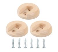 QUARKZMAN piezas Madera Armarios Varilla Soportes Armario Varilla Soporte | Extremo Soporte Cortina Varilla Soporte Zócalos, con Tornillos, para 20mm Armario Barras