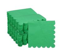 QUARKZMAN Servilletas De Cóctel, Paquete De 200 Servilletas Desechables Cuadradas De 2 Capas Verde Hierba Oscuro 10" x 10" De Papel Para Cena Boda Bar Fiesta De Cumpleaños