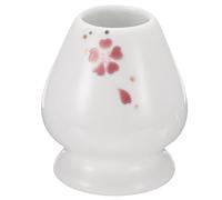 QUARKZMAN Soporte de Cerámica para Chasen de 70mm Soporte para Batidor de Matcha Juego de Tés Soporte para Batidores Soporte Tradicional para Batidor de Té Matcha, Cerezos en Flor Rosa