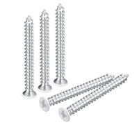 QUARKZMAN ST4x40mm Tornillos Autorroscantes, 100uds Tornillos Autoperforantes de Plana Cabeza Phillips, Madera Tornillos Blanco para Carpintería