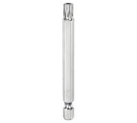 QUARKZMAN T35 Bit de Seguridad Torx 1/4" Vástago Hexagonal 3" de Largo | Acero S2 Magnético Resistente a Manipulaciones Puntas de Estrella con Agujero para Destornillador Barrenas de Taladro