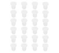 QUARKZMAN Tapón de Goma de Silicona Sólida Tapones Flexibles Suaves en Forma de T para Agujero de 6,3 a 6,4 mm Blanco 24 Piezas
