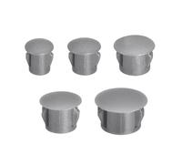 QUARKZMAN Tapón Plástico de Nylon para Orificio, 200 Piezas 5mm/6mm/8mm/10mm/13mm Tapones de Cierre de Panel de 5 Tamaños para Muebles, Armarios, Tapas de Extremo, Color Gris