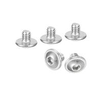 QUARKZMAN Tornillos de Cabeza Avellanada con Brida, 100 Piezas M4X4Mm - Tornillos de Accionamiento de Cabeza de Botón de Acero Inoxidable 304, Tornillos de Máquina Roscados de Luz (Plateado)